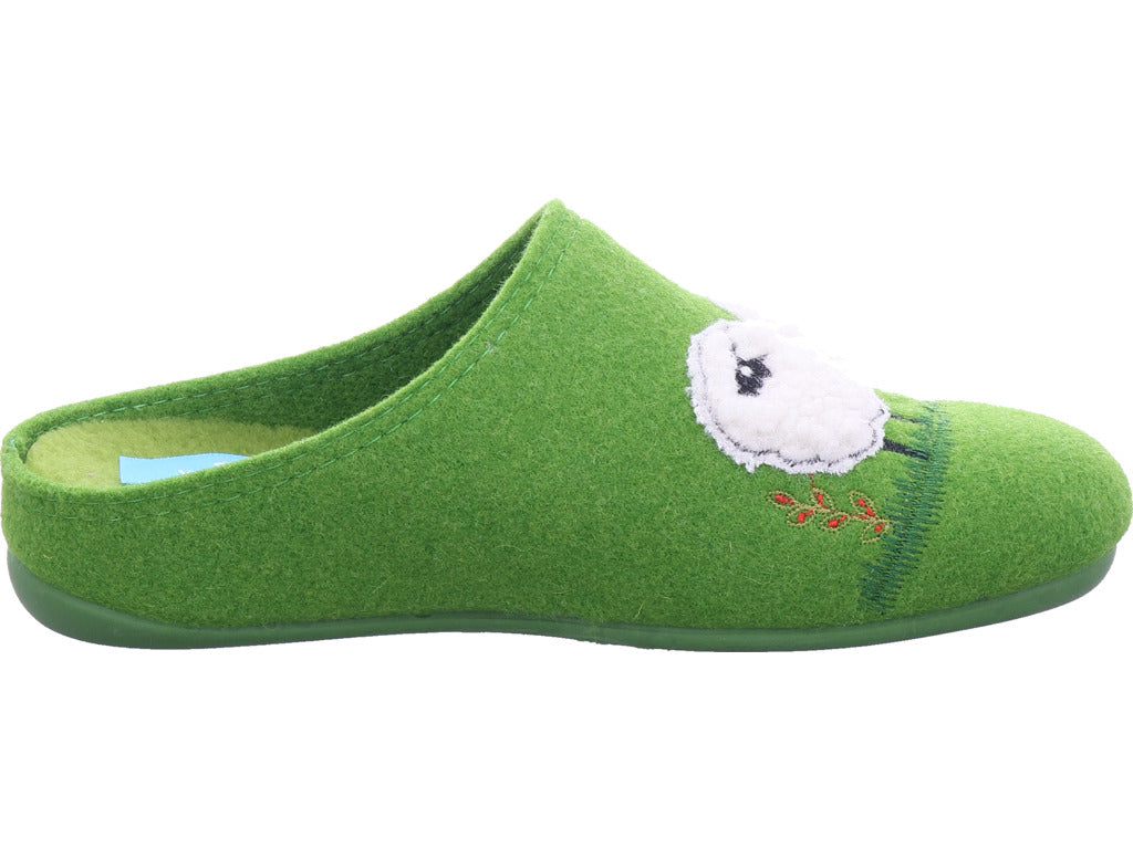 Varomed Damen Hausschuh Fina Pantoffel in grün