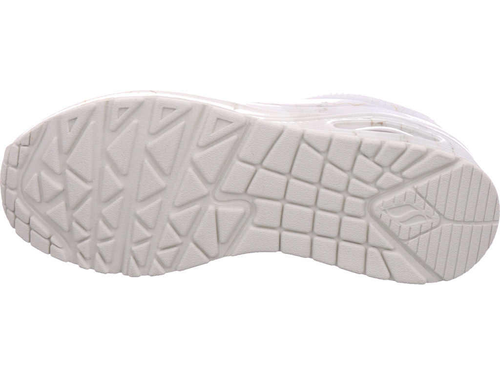 SKECHERS Damen Sneaker Uno Marbel in weiß