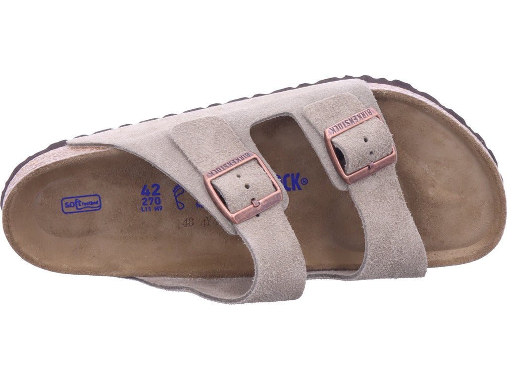 Pánské pantofle Birkenstock Arizona Soft Footbed v béžové barvě