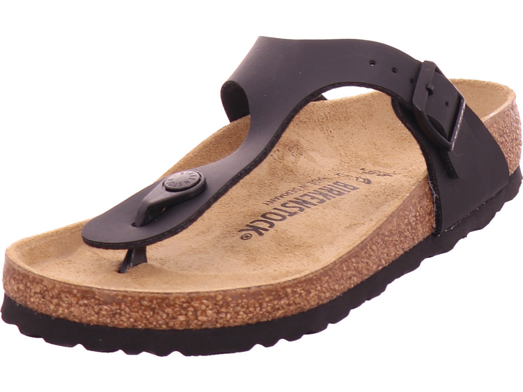 Birkenstock Damen Pantolette Gizeh Bf Schwarz in schwarz