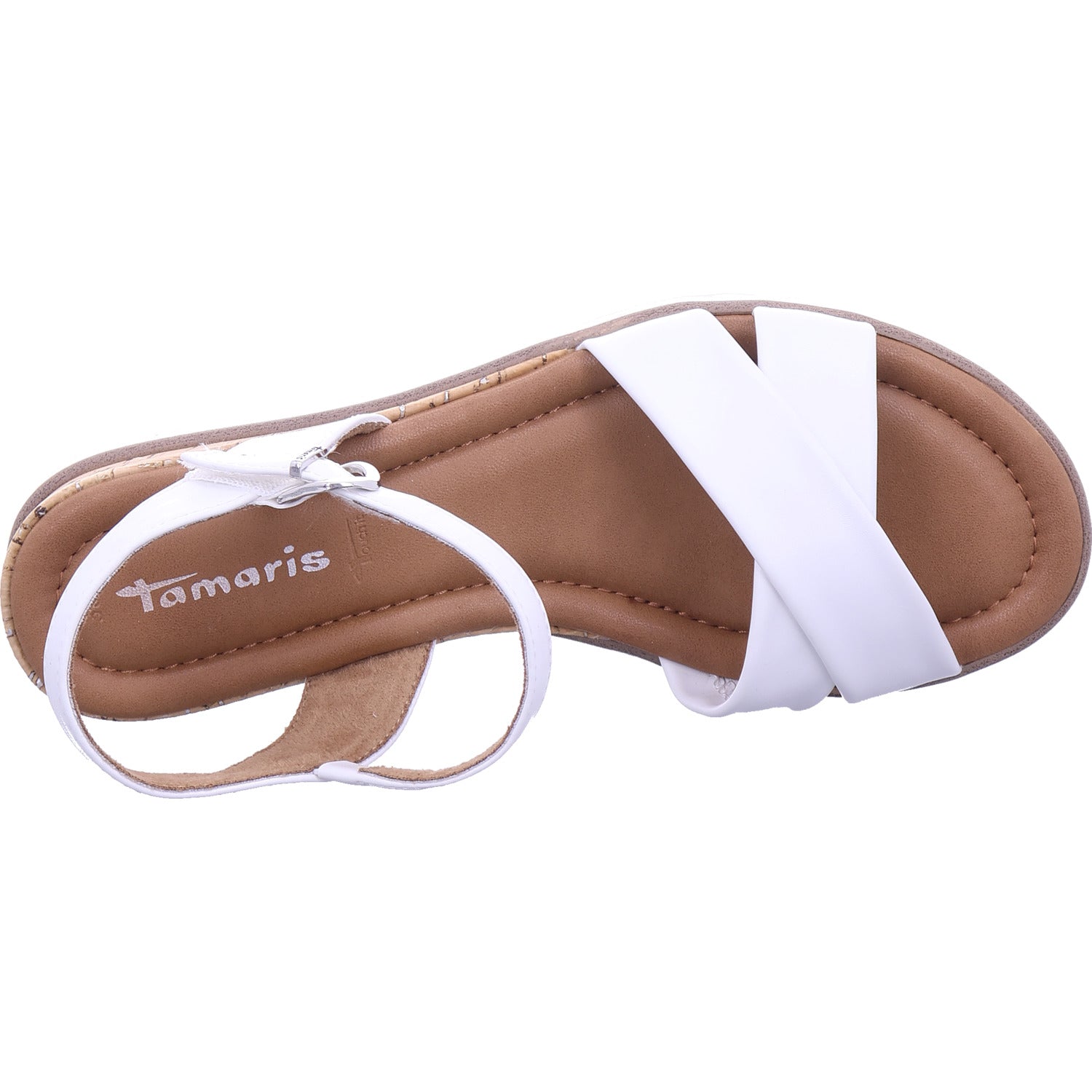 Tamaris Damen Sandale  in weiß