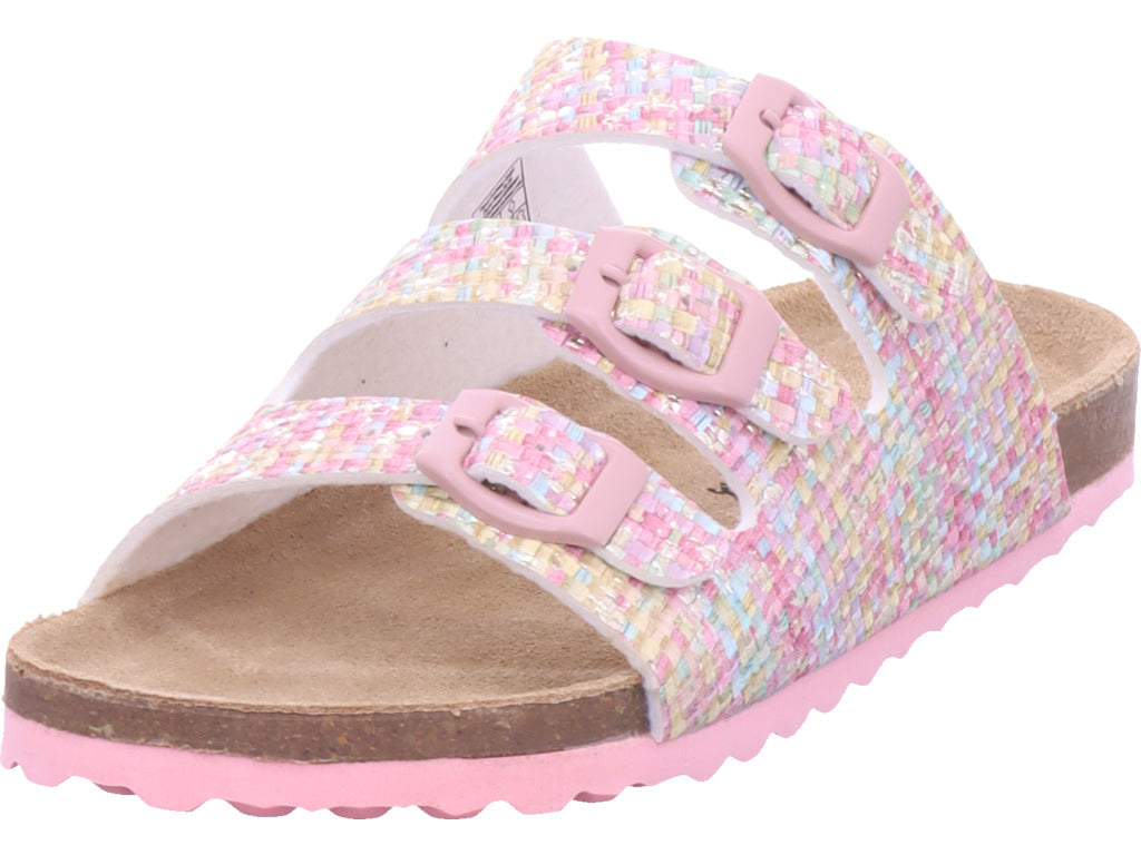 Planet Footwear Girls Deep Footbed Sandals in Rose