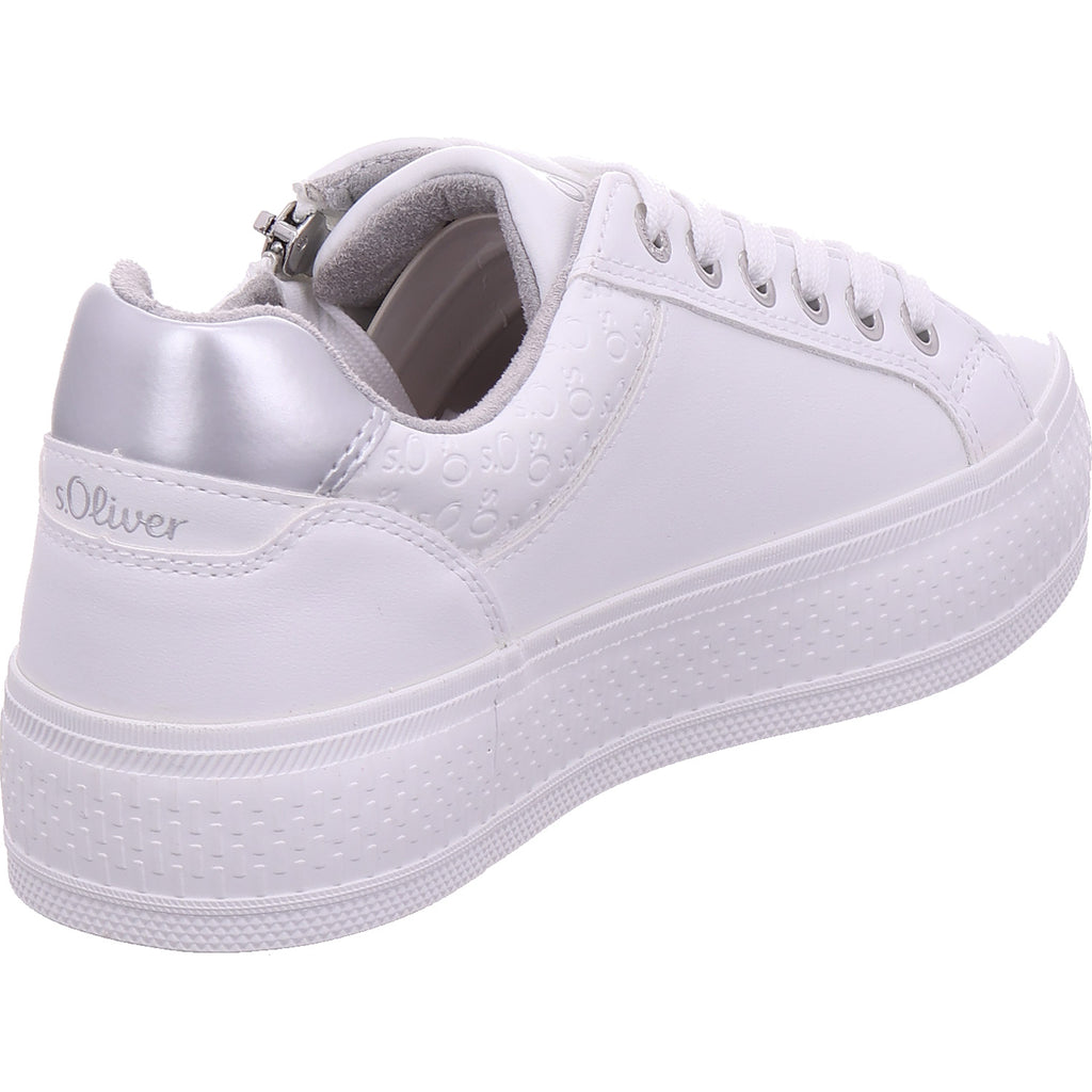 s.Oliver women's sneakers in white