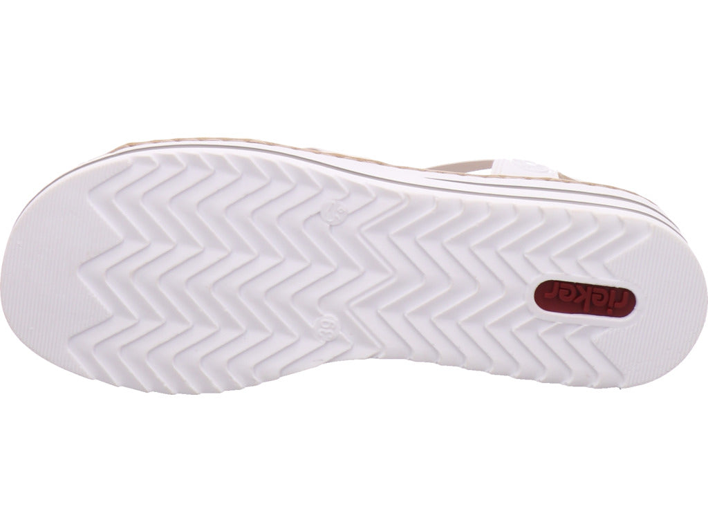 Rieker Damen Sandalette Fsk Damen Sandalen in weiß