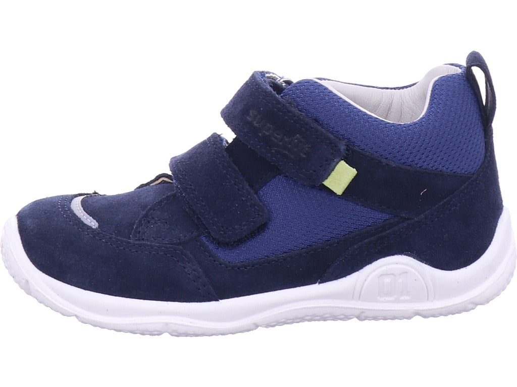 Superfit Jungen Halbschuh Stiefelette Leder \ Universe in blau