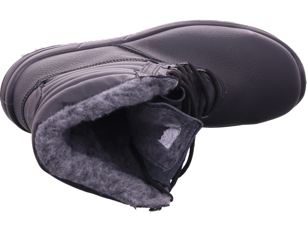 Pánské pracovní boty s leopardím vzorem, zimní šněrovací boty S3, černé