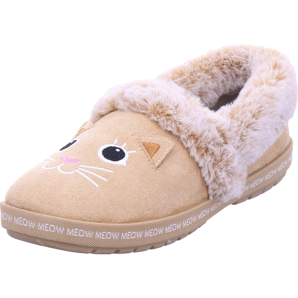 SKECHERS Damen Hausschuh Bobs Too Cozy in beige