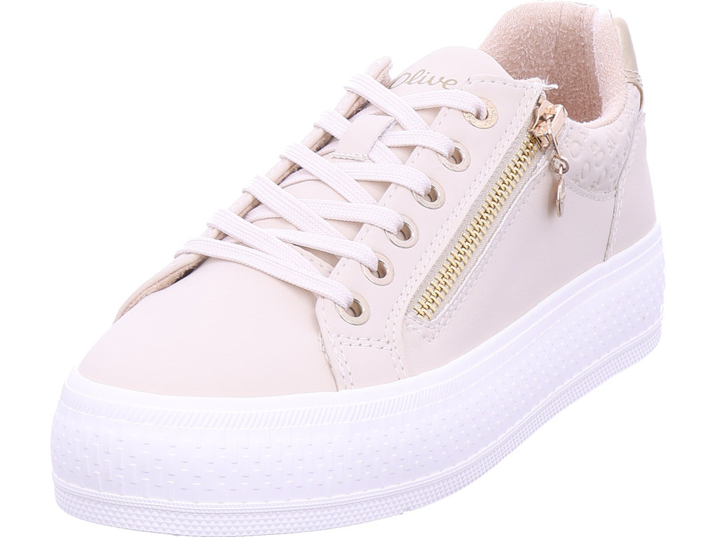 s.Oliver women's sneakers in beige