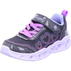 SKECHERS Mädchen Sneaker Heart Lights Bubble Love in schwarz