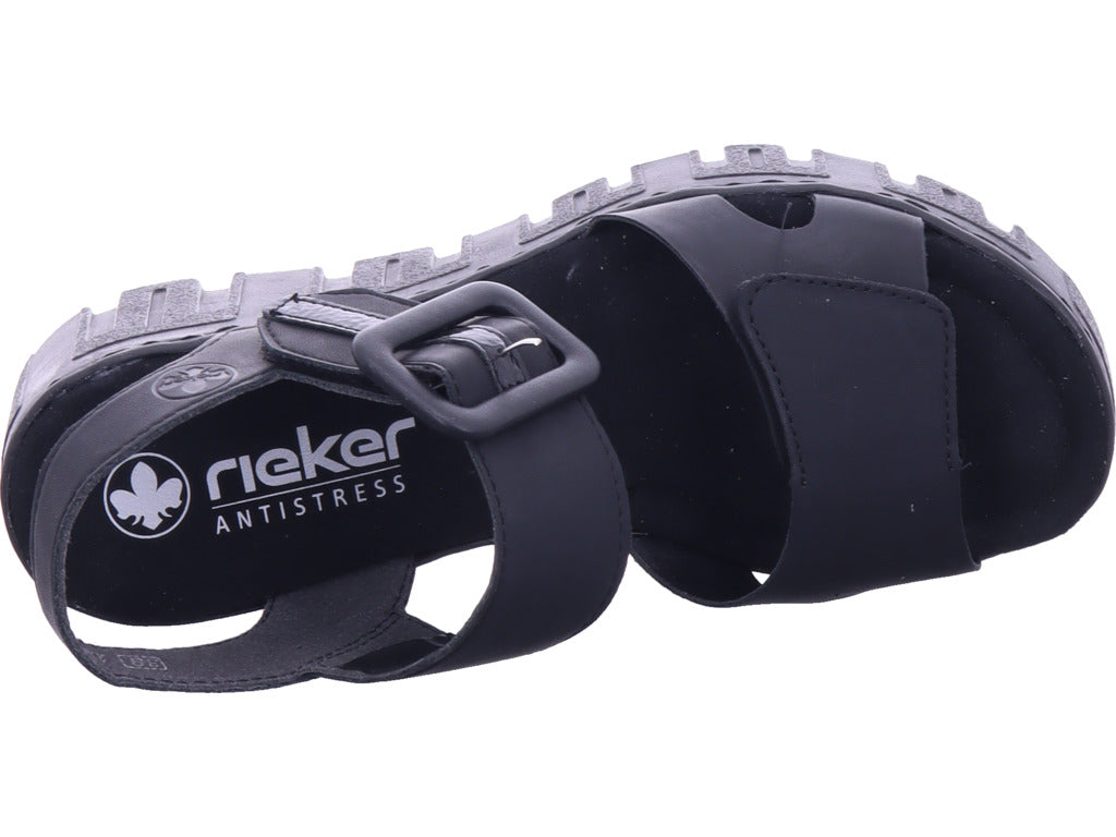 Rieker Damen Sandalette Fsk Damen Sandalen in schwarz