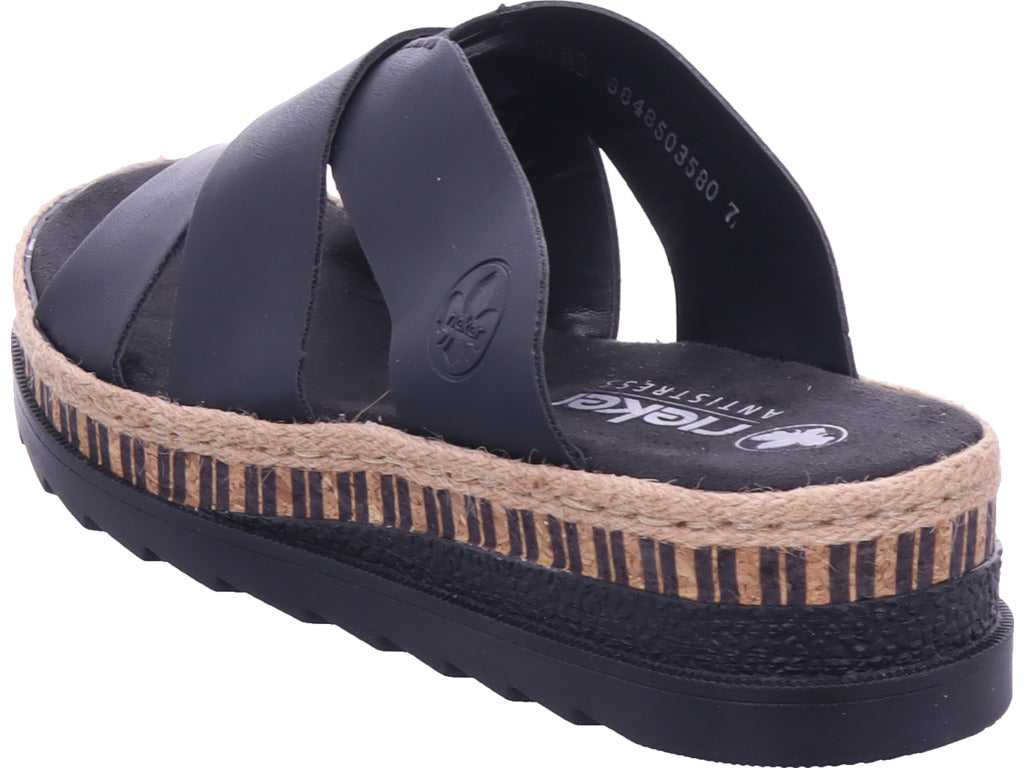 Rieker Damen Pantolette  in schwarz