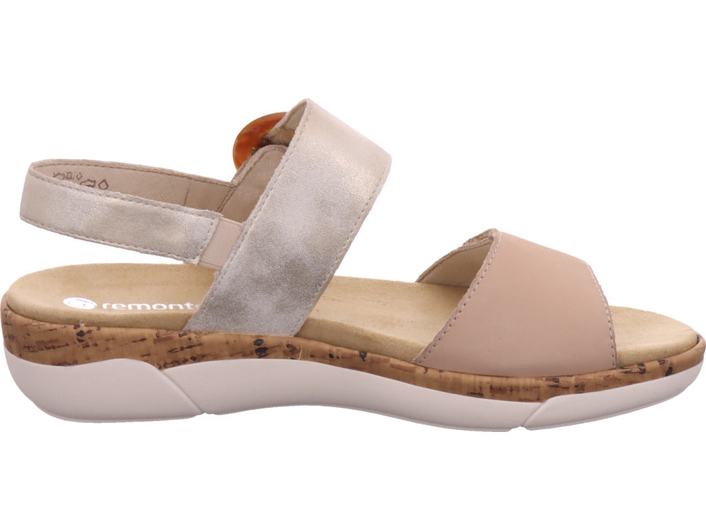 Remonte Damen Pantolette Remonte Sandale in beige