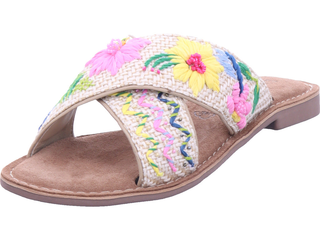 Lazamani Damen Pantolette  in beige