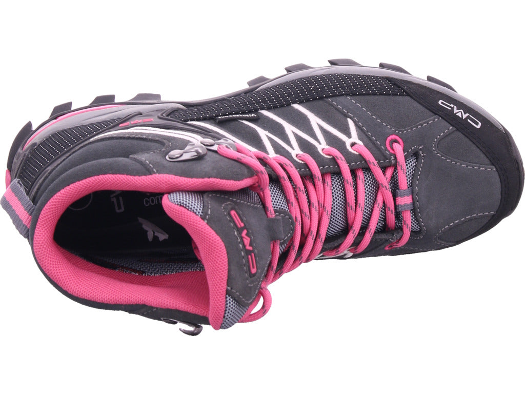 CMP Women's Hiking Boots Rigel Mid Grey-Fuchsia in grey