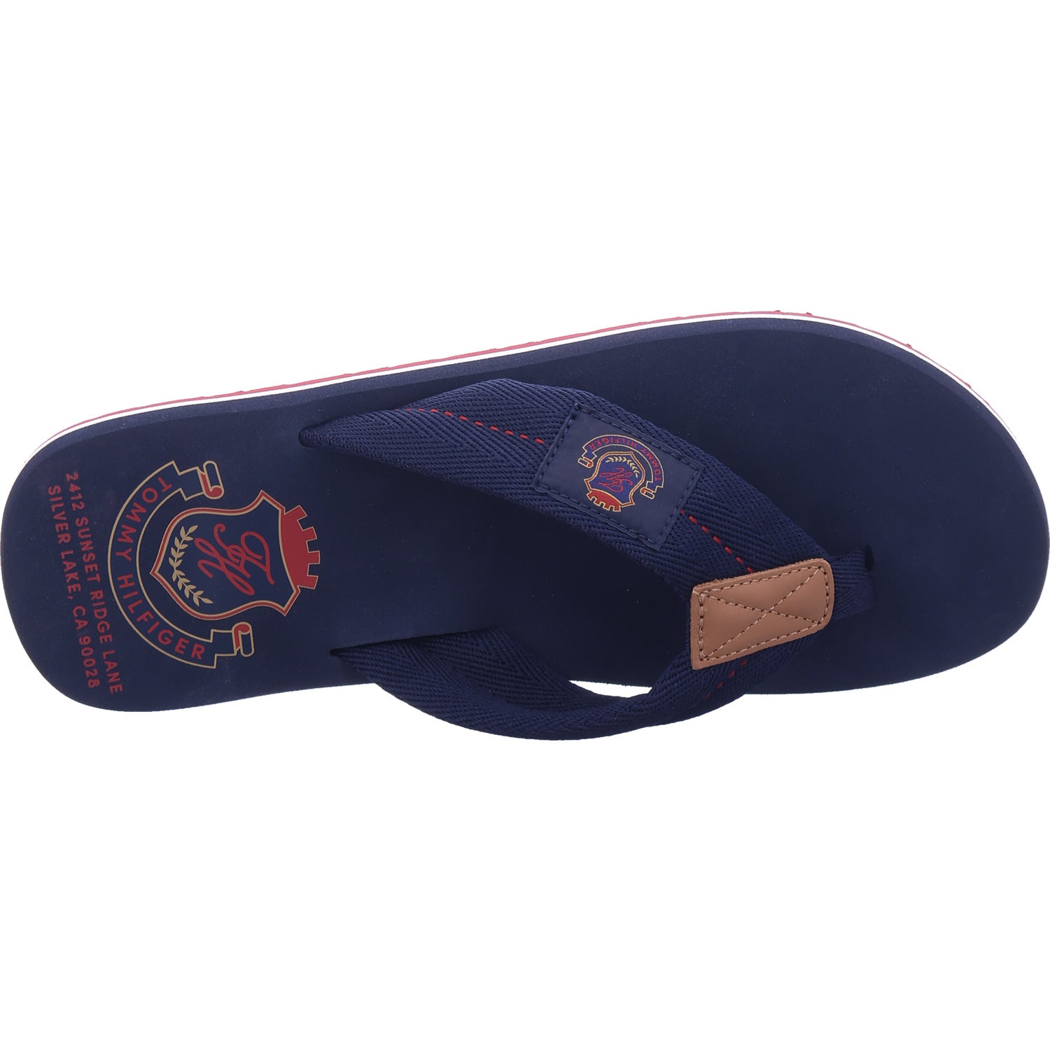 Tommy Hilfiger Pánské plážové pantofle Patch Hilfiger Beach Sandal v modré barvě