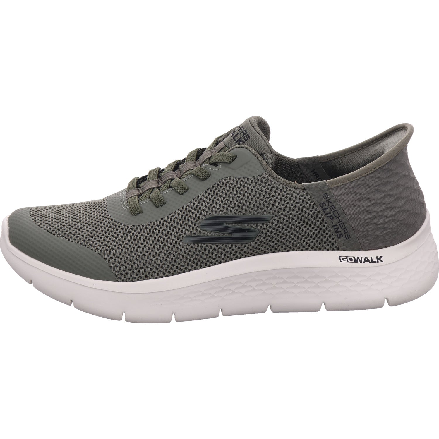 SKECHERS Pánské nazouváky Go Walk Flex v zelené barvě