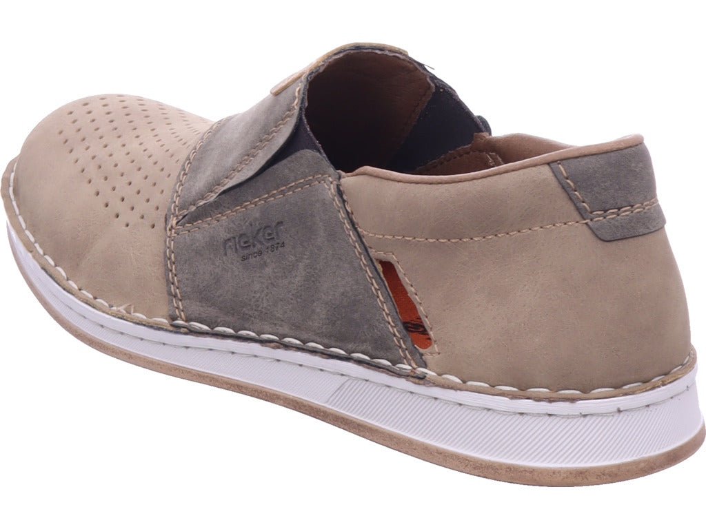 Rieker Herren Slipper Fsk Herren Halbschuhe in beige