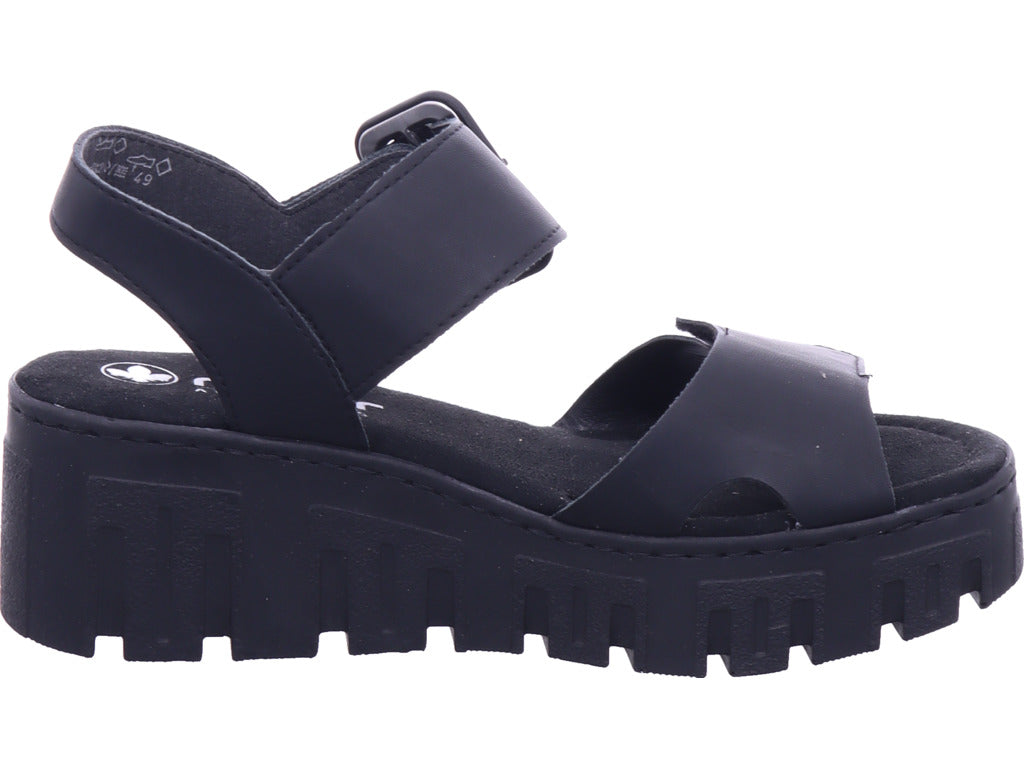 Rieker Damen Sandalette Fsk Damen Sandalen in schwarz