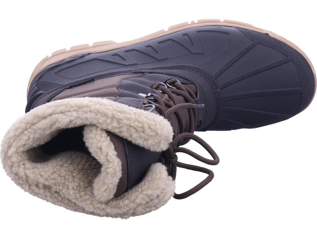 Zoth Spiral Women's Moon Boots Spiral Brown/Black in Black