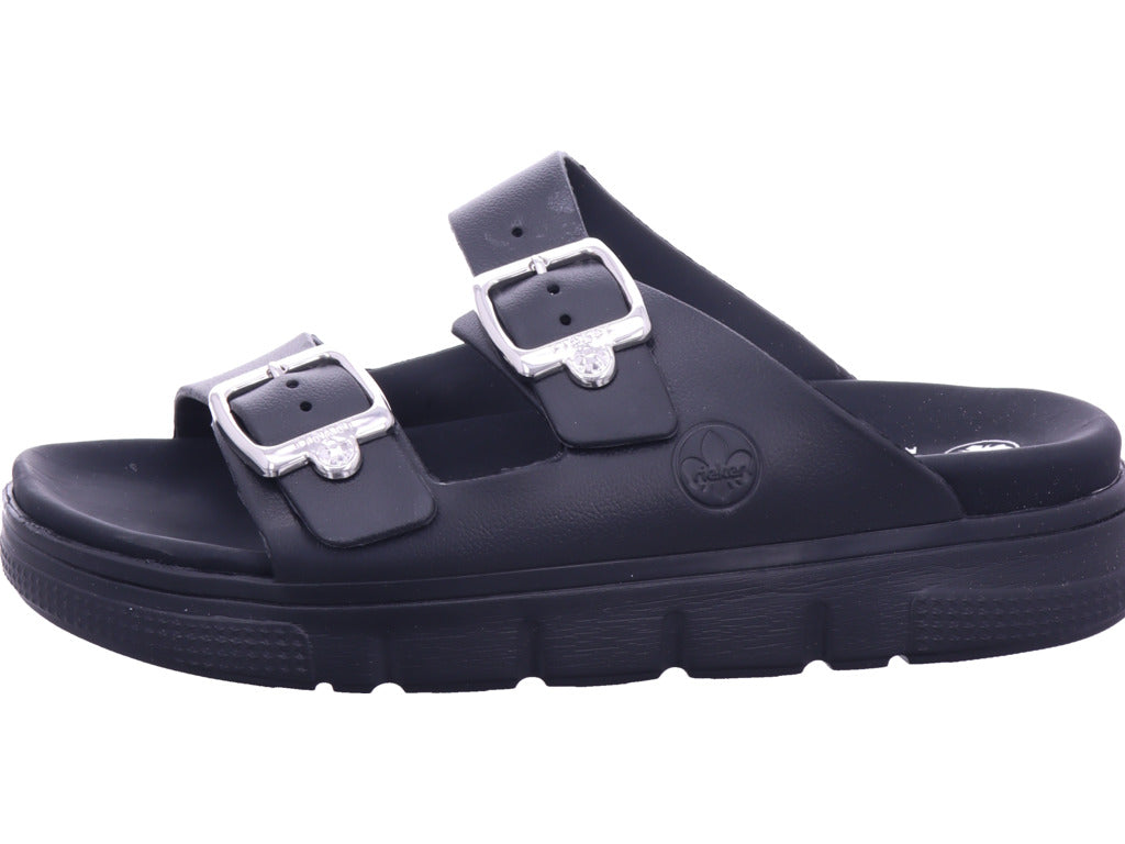Rieker women's mule Fsk women's sandals in black
