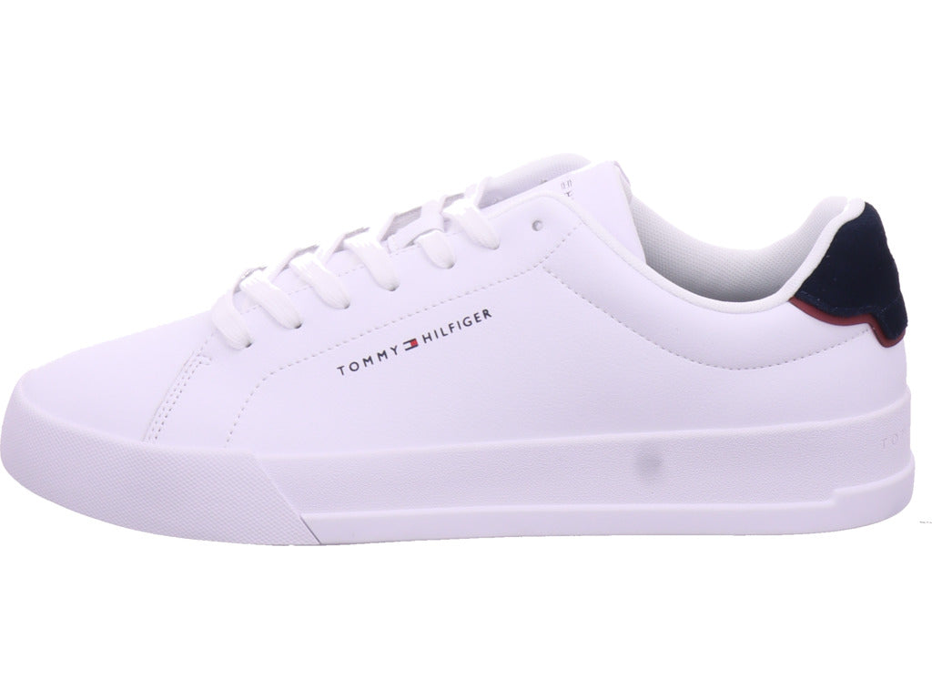 Tommy Hilfiger Men's Trainers Th Court Lth Detail in white
