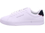 Tommy Hilfiger Herren Sneaker Th Court Lth Detail in weiß
