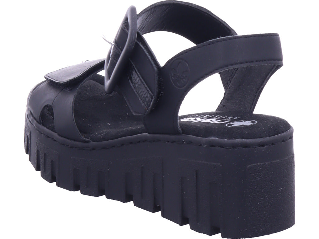 Rieker Damen Sandalette Fsk Damen Sandalen in schwarz