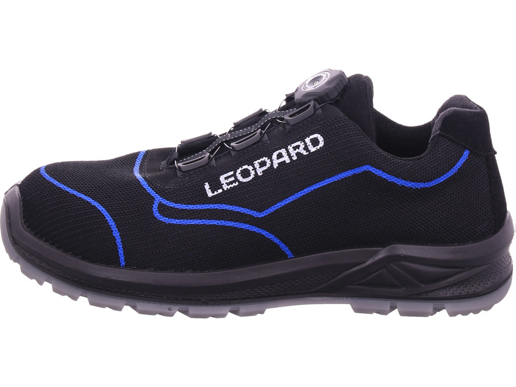 Pánské pracovní boty s leopardím vzorem v černé barvě