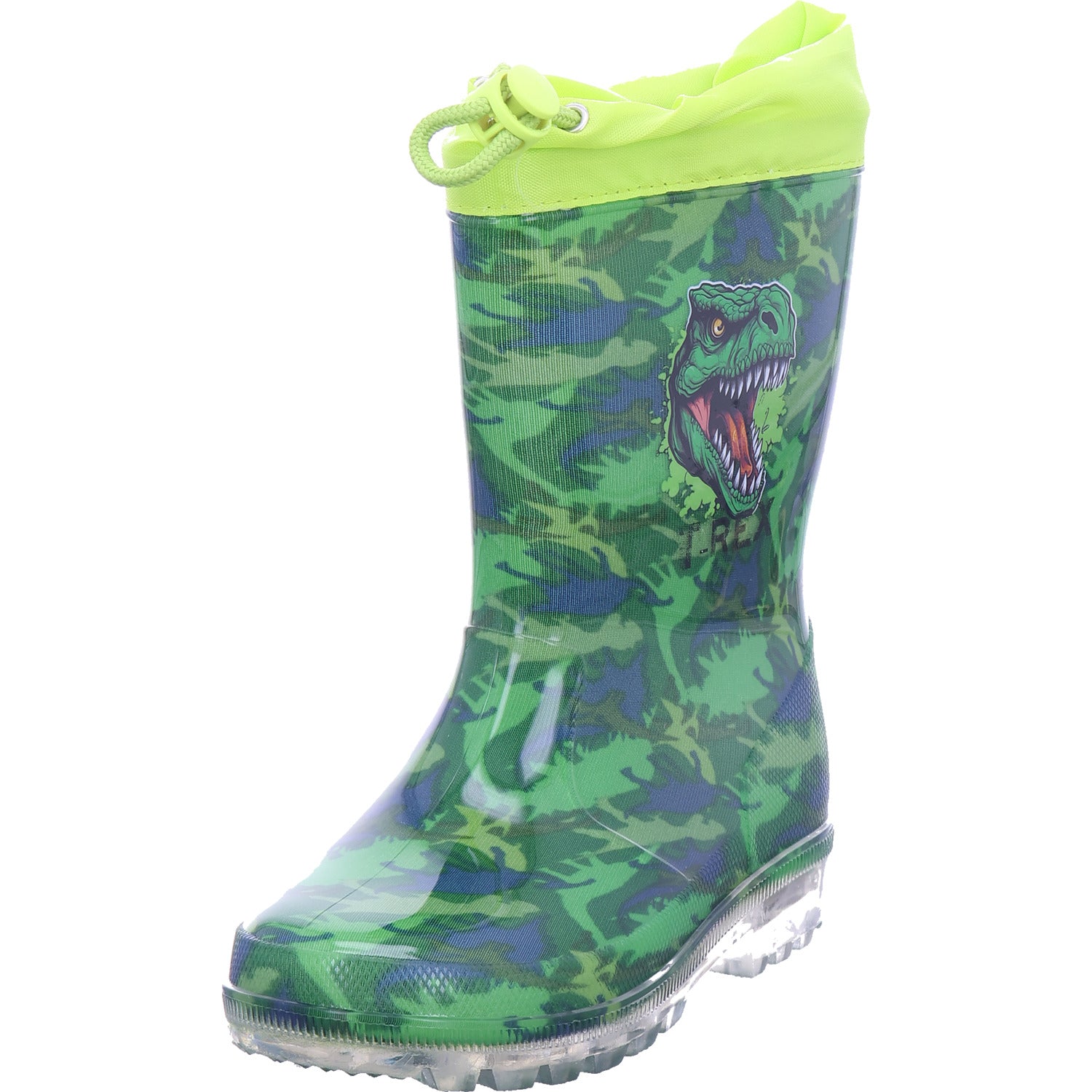Silver Int Disney Boys' Dino Green Rubber Boots