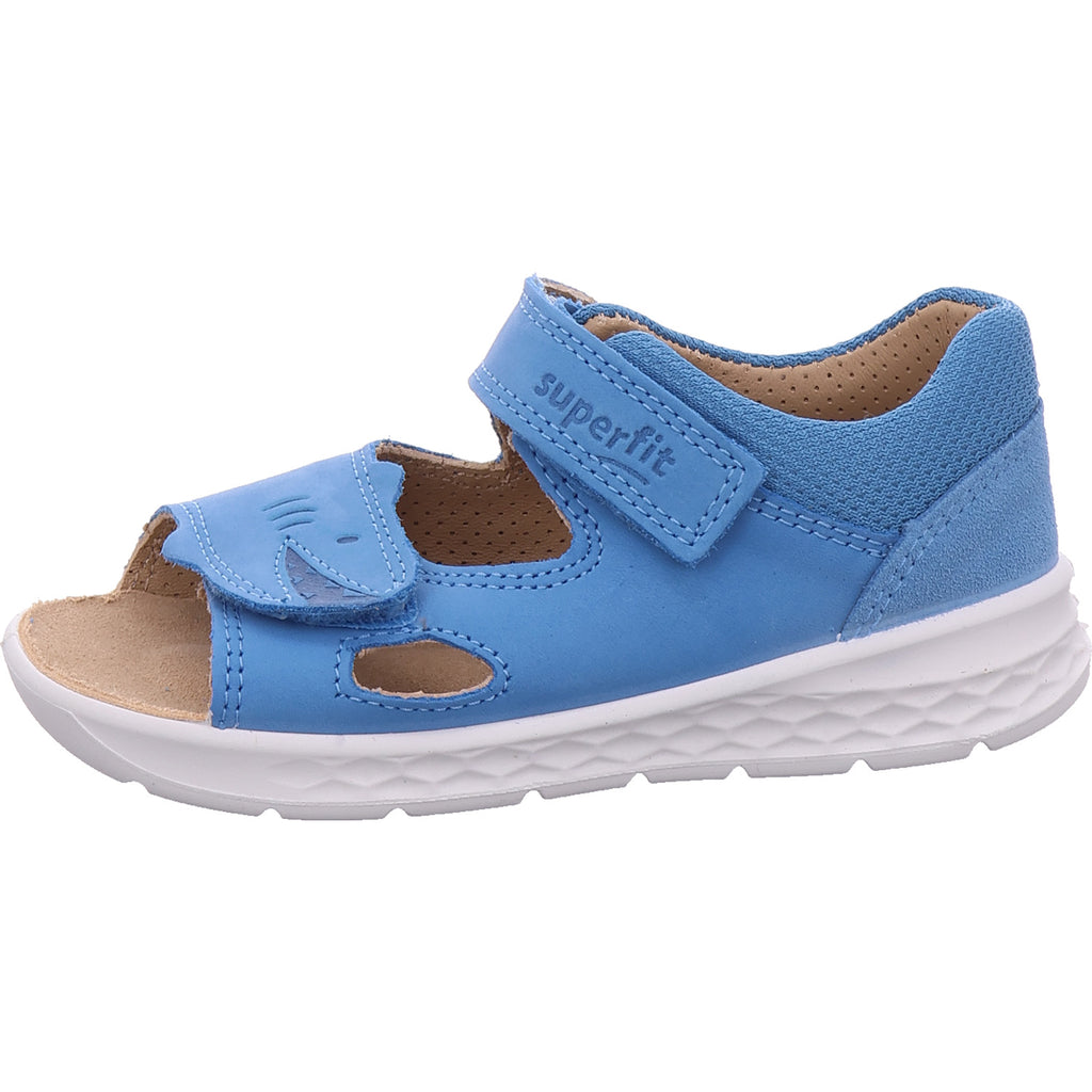 Superfit Jungen Sandale Sandale Leder \ Lagoon in blau