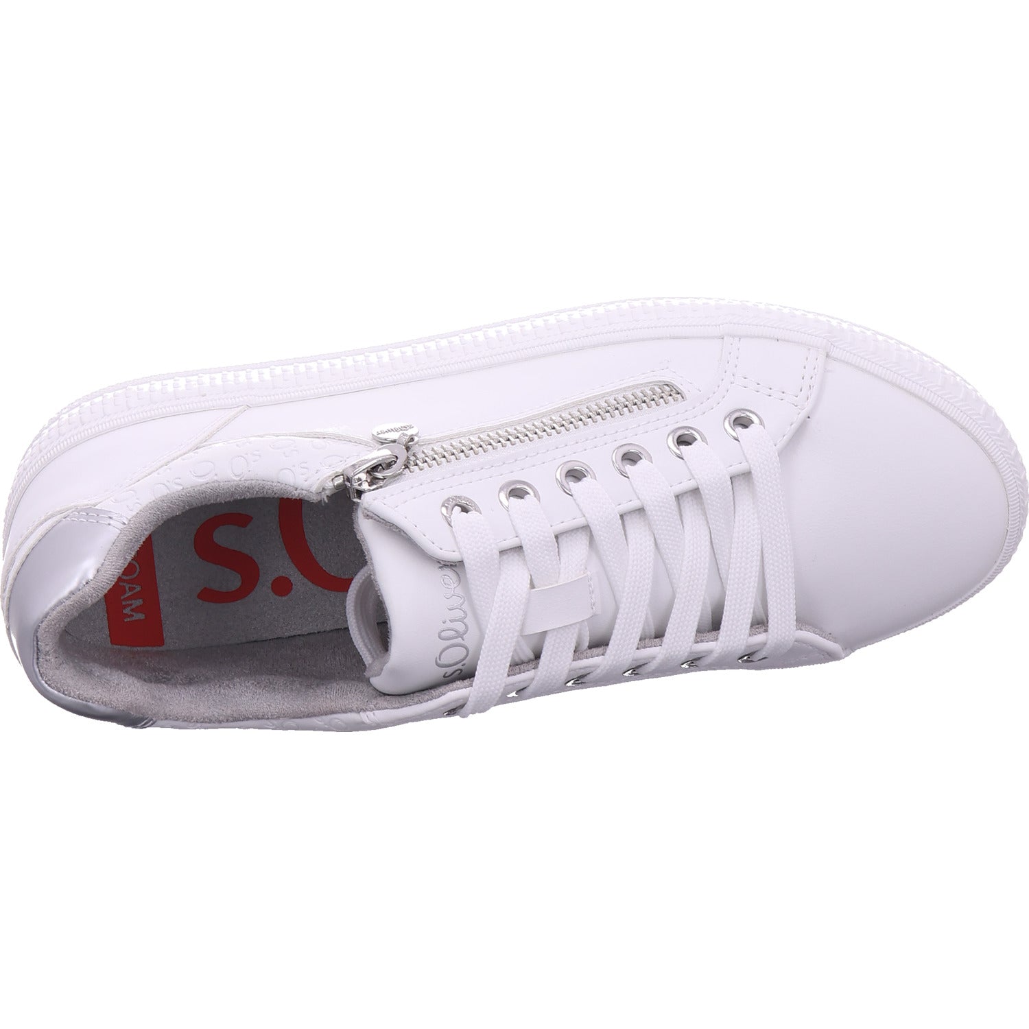 s.Oliver women's sneakers in white