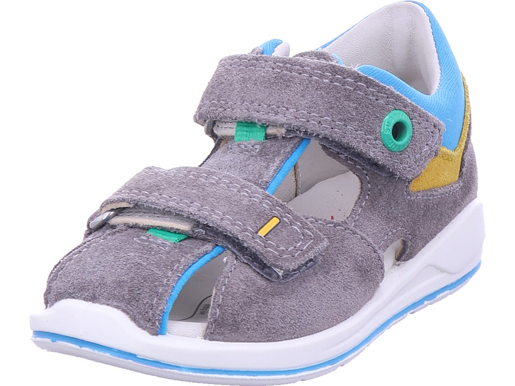 Superfit Jungen Sandale Sandale Leder \ Boomerang in grau