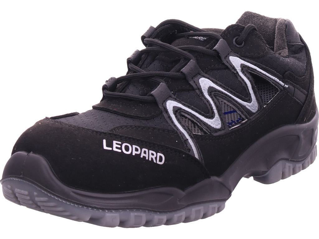 Leopard Herren Arbeitsschuh Sicherheitshalbschuh S1 in schwarz