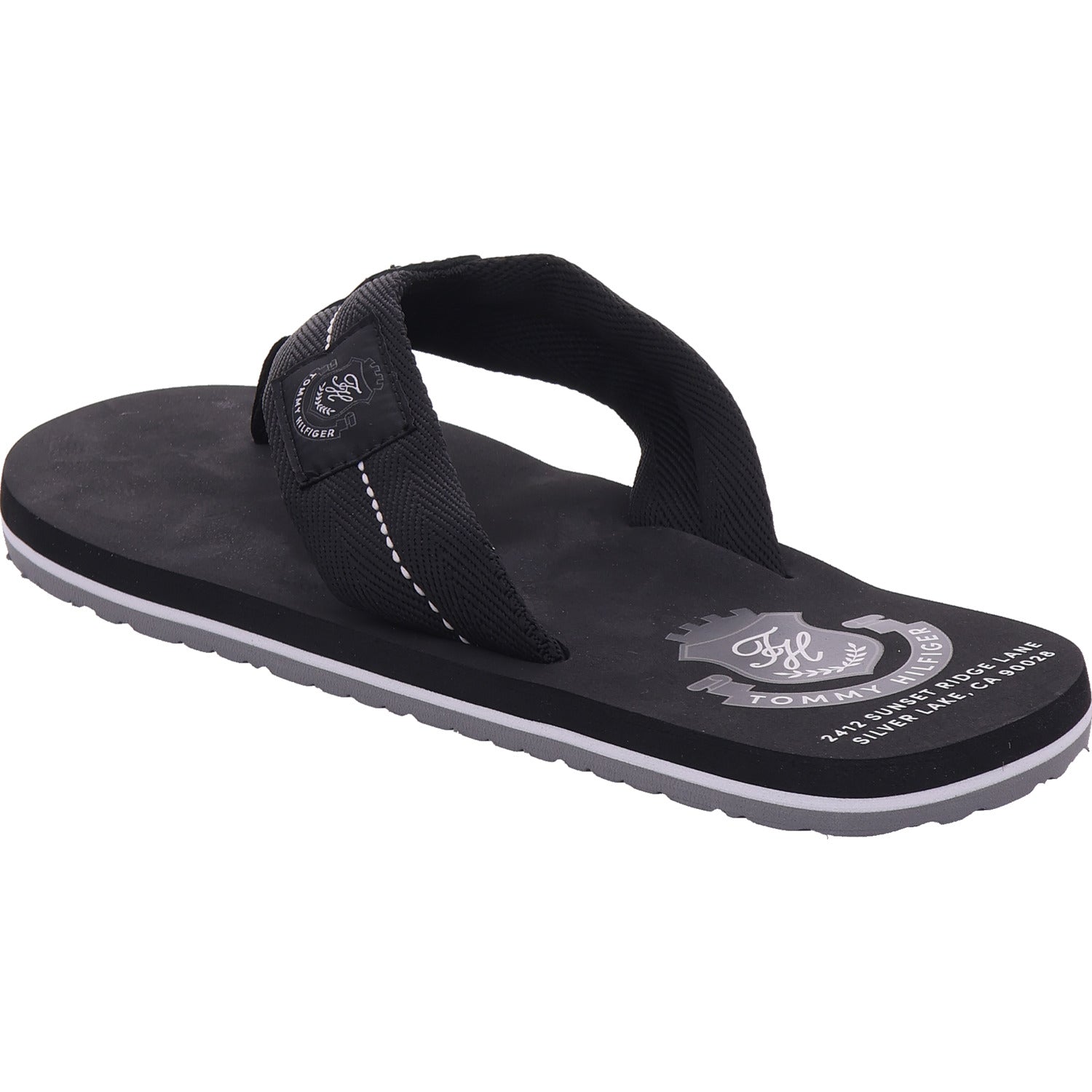 Tommy Hilfiger pánské pantofle Patch Hilfiger Beach Sandal v černé barvě