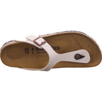 Birkenstock Women's Mule Gizeh Birko-Flor in White