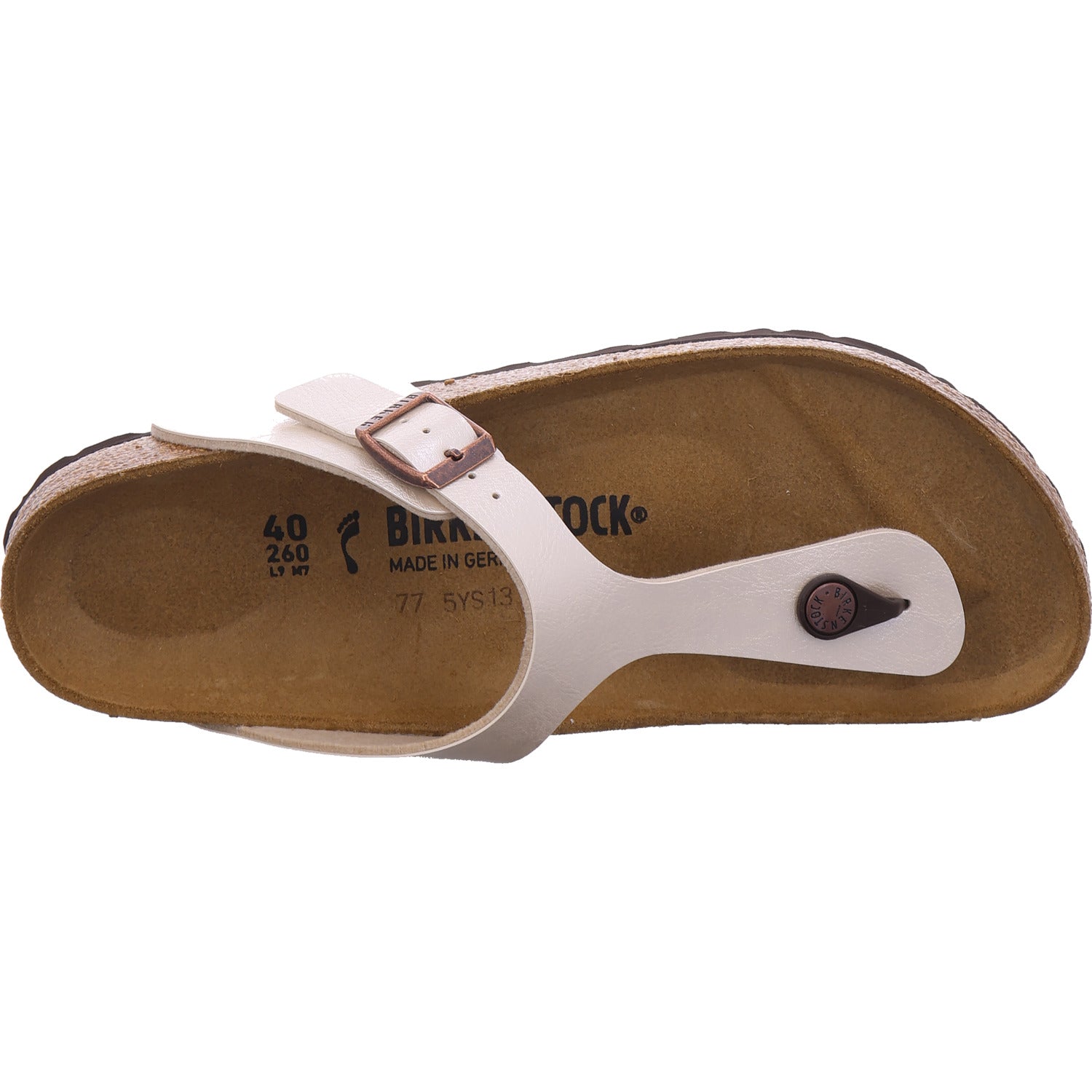 Birkenstock Women's Mule Gizeh Birko-Flor in White