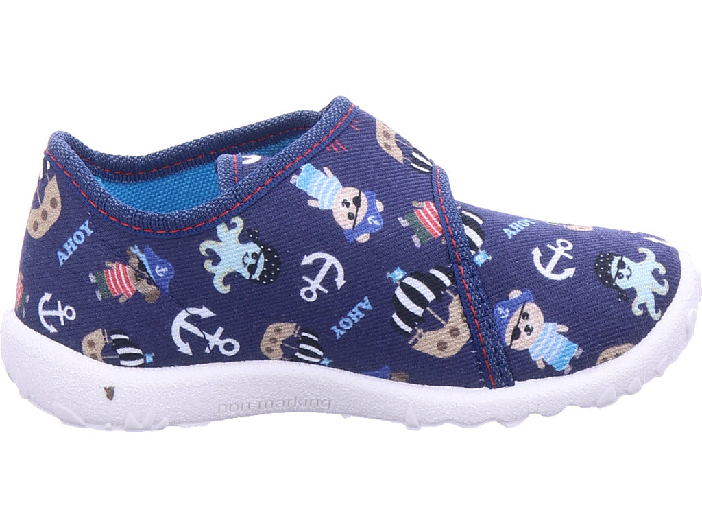 Legero boys' slippers Spotty in blue
