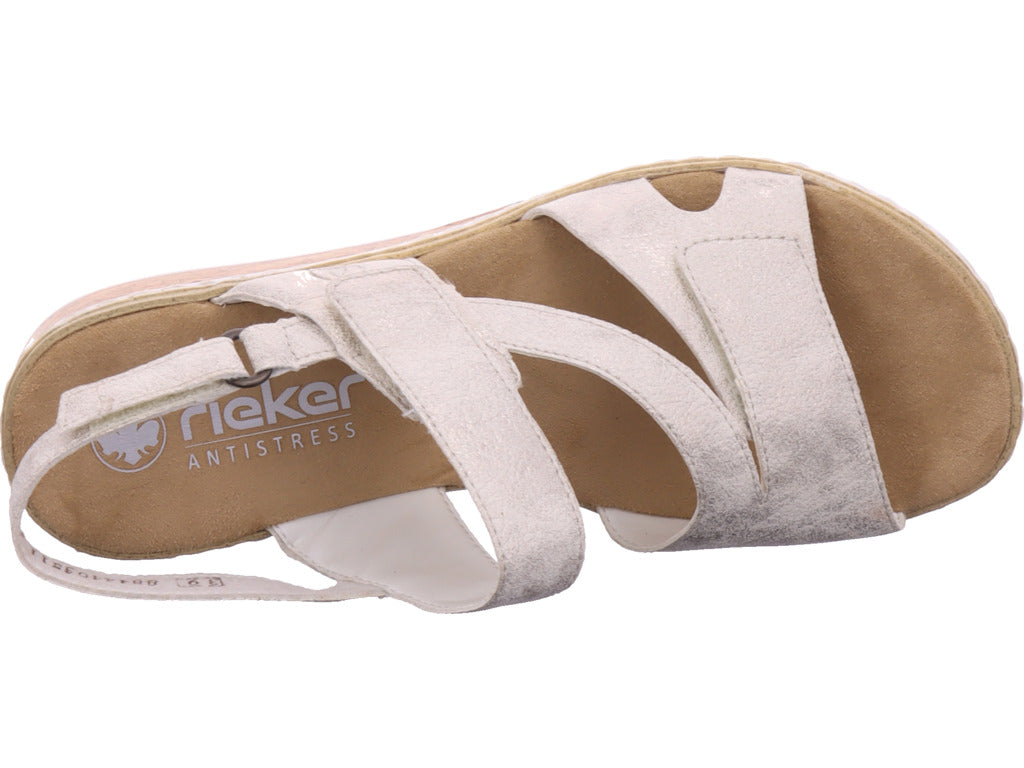 Rieker Damen Sandalette Fsk Damen Sandalen in beige