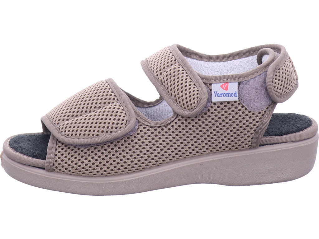 Varomed Unisex - Adult Slipper Genua Velcro Shoe in beige