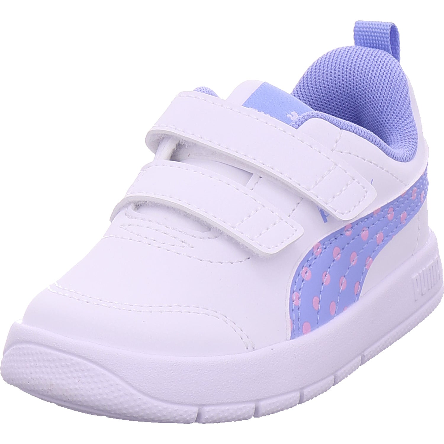 Dívčí nízké boty Puma Courtflex V3 Dotty V Inf v bílé barvě