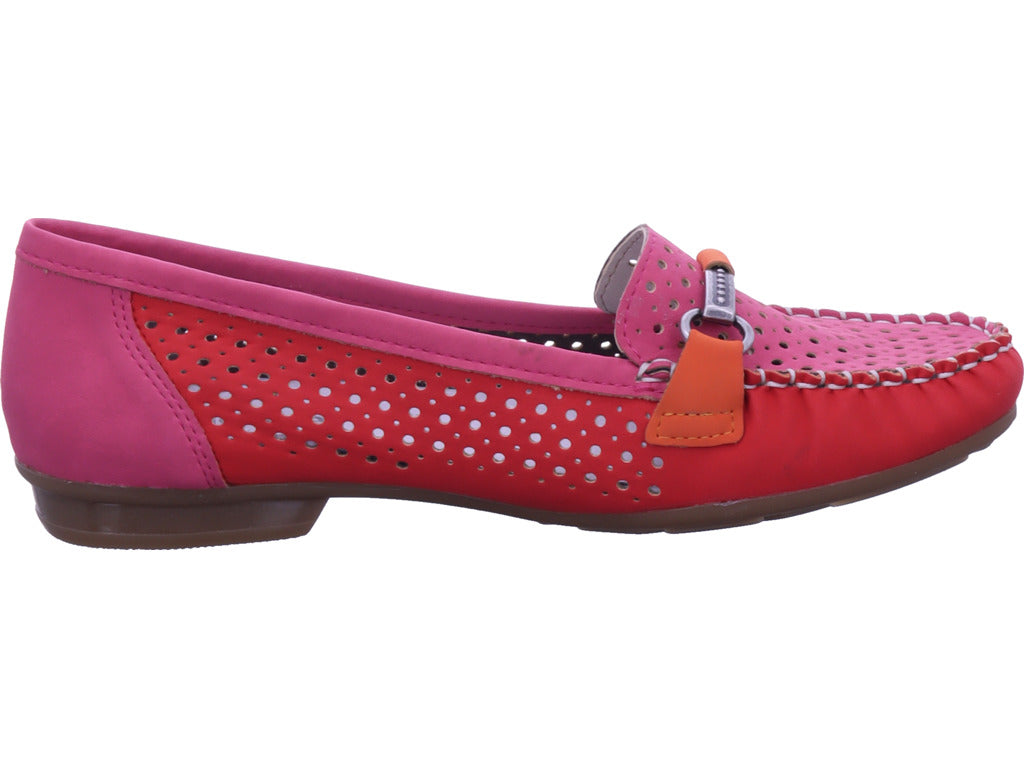 Rieker Damen  Fsk Damen Halbschuhe in rot