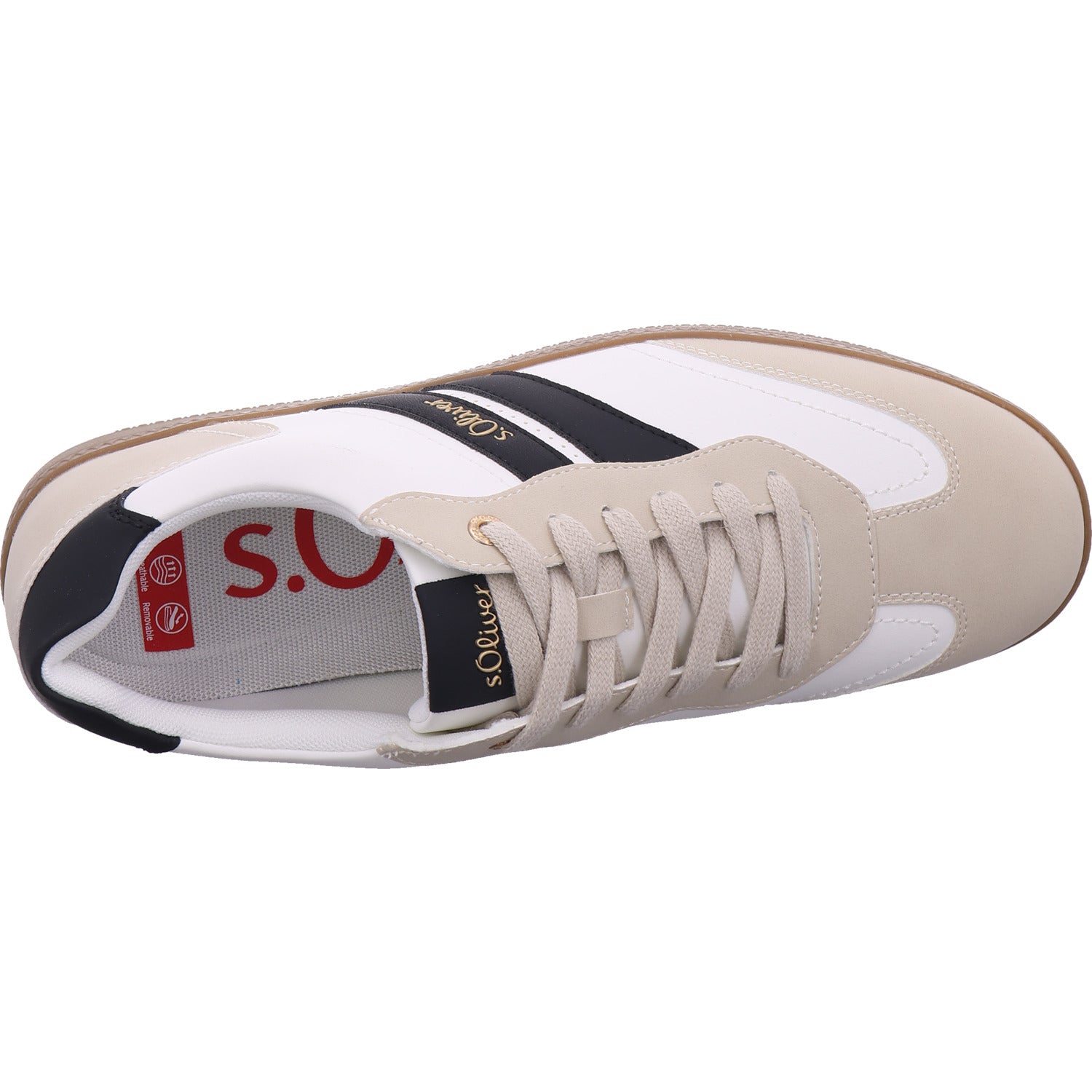 s.Oliver women's sneakers in beige