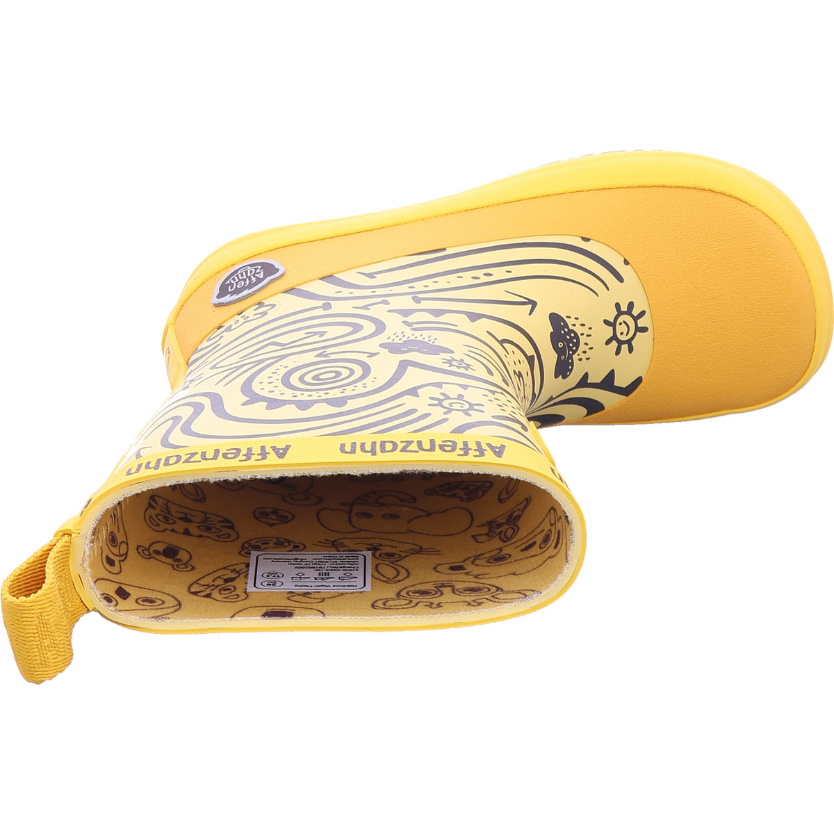 Affenzahn Jungen Gummistiefel Rainboot Vegan Plashy Tiger in gelb