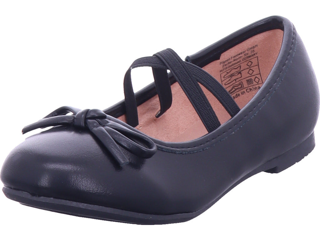 Planet Footwear Girls' Ballerina in black