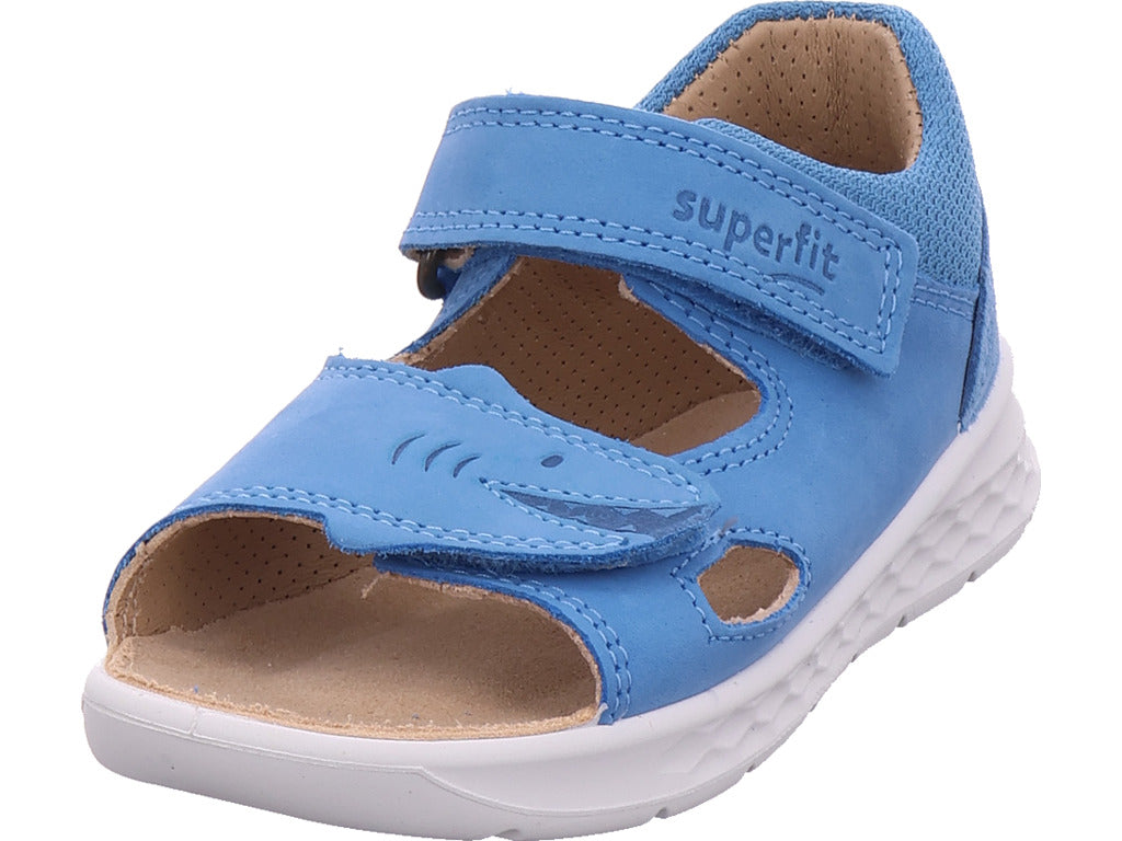 Superfit Jungen Sandalette Sandale Leder \ Lagoon in blau