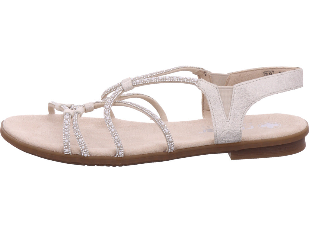 Rieker Damen Sandalette Fsk Damen Sandalen in beige