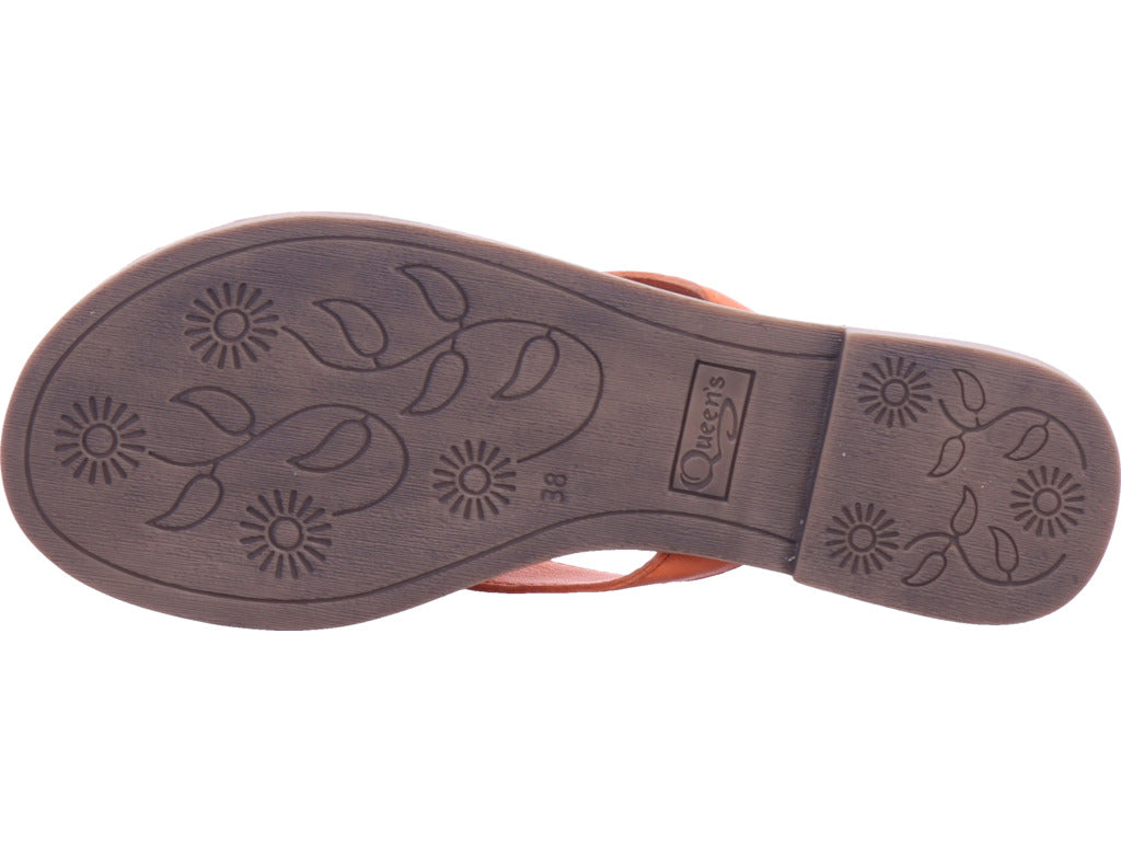 Queens women's mules in orange