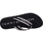 Tommy Hilfiger dámské pantofle Th Webbing Summer Sandal v černé barvě