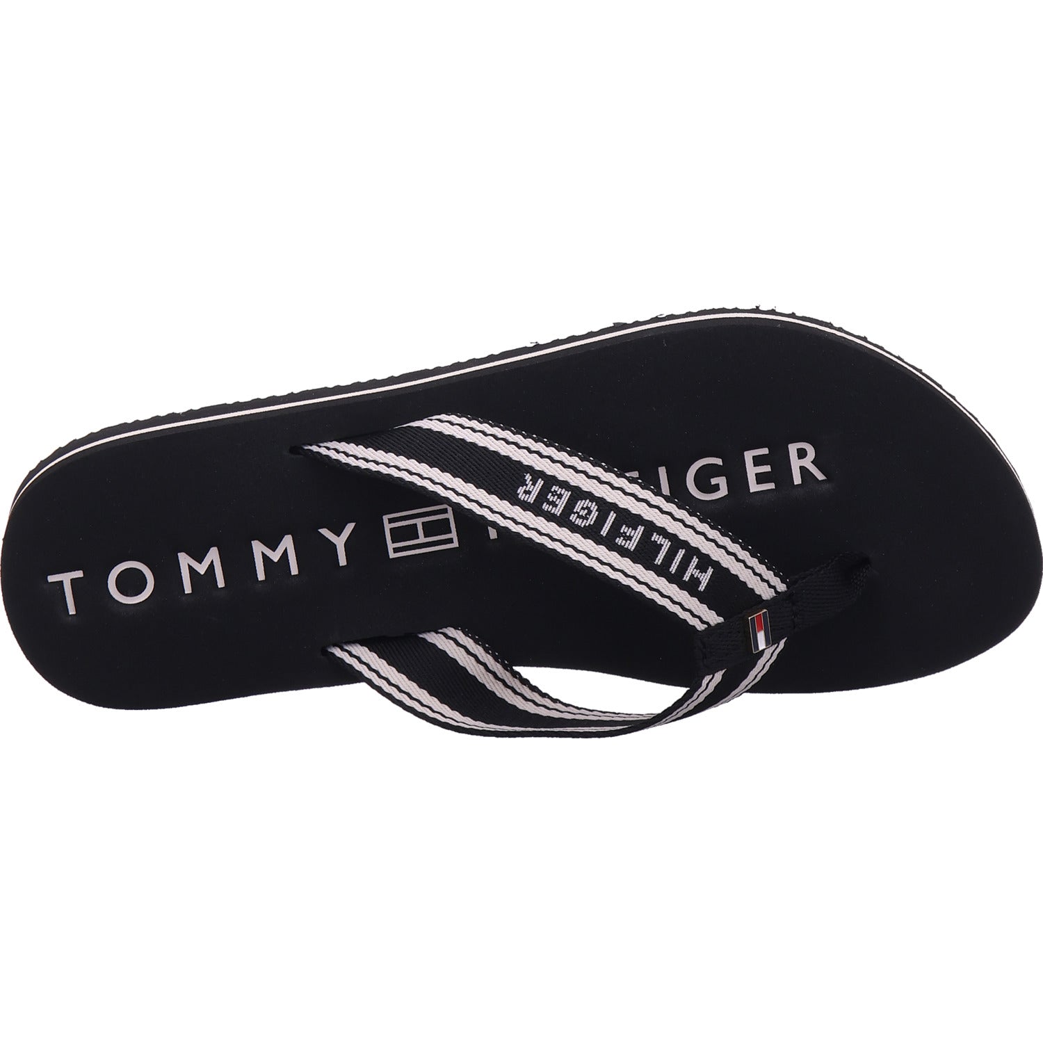 Tommy Hilfiger dámské pantofle Th Webbing Summer Sandal v černé barvě