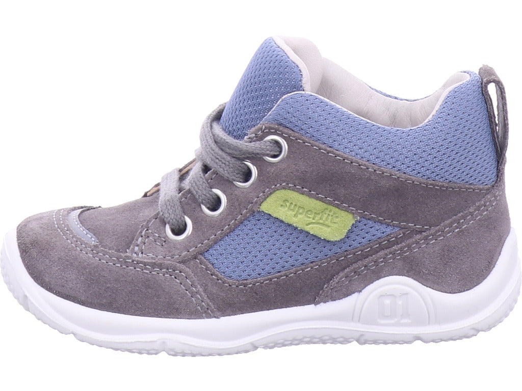 Superfit Jungen Halbschuh Stiefelette Leder \ Universe in grau